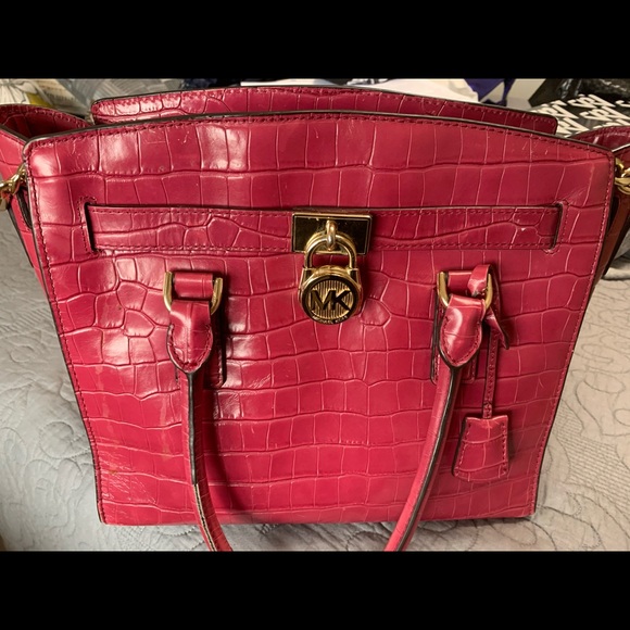 Raspberry Michael Kors Leather Purse - Picture 2 of 5